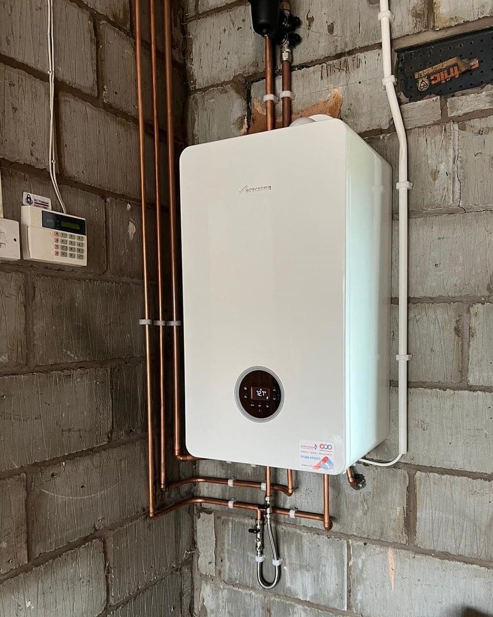 Worcester Bosch 8000 boiler installed in a kitchen